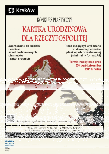 Konkurs plastyczny "Kartka urodzinowa dla Rzeczypospolitej"