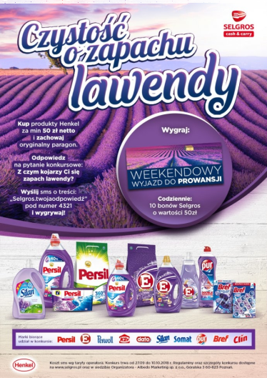 Konkurs "Czystość o zapachu lawendy" Selgros