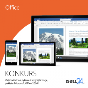 Konkurs "Odpowiedz na pytanie i wygraj licencję pakietu Microsoft Office 2016"
