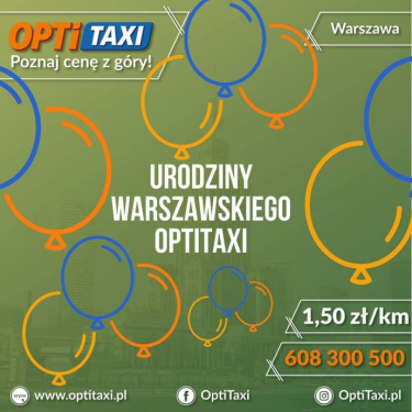 Warszawa: Konkurs "Urodziny OptiTaxi" do godz. 20:00