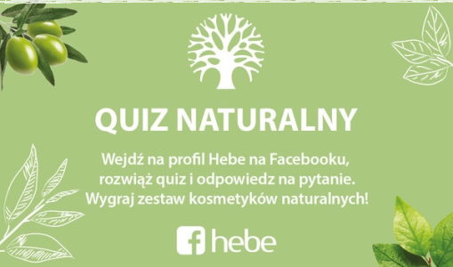 Konkurs "Quiz Naturalny" w Hebe