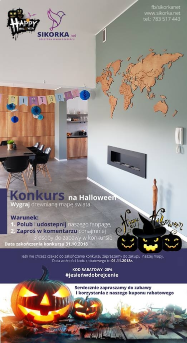 Wygraj drewnianą mapę świata