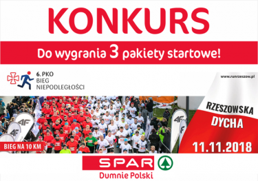 Rzeszów: Wygraj pakiet startowy na 6 PKO Bieg Niepodległości
