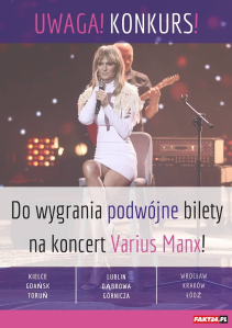 Wygraj 1 z 8 podwójnych zaproszeń na koncert Varius Manx