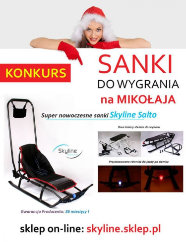 Wygraj nowoczesne sanki! do godz. 17:00