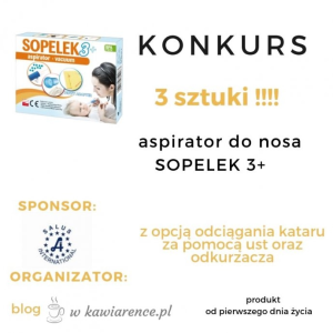 Konkurs "Katar u małych dzieci, aspirator do nosa Sopelek 3+ produkt 2 w 1"