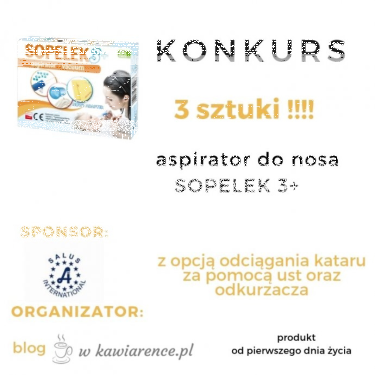 Konkurs "Katar u małych dzieci, aspirator do nosa Sopelek 3+ produkt 2 w 1"