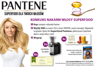 Konkursu "Panteneee - Nakarm włosy Superfood" Carrefour