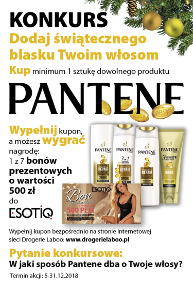 Konkurs "Dodaj świątecznego blasku Twoim włosom" Drogerie Laboo