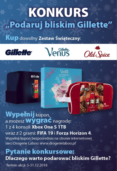 Konkurs "Podaruj bliskim Gillette"