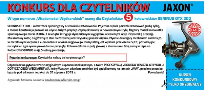 Konkurs dla czytelników "Wiadomości wędkarskich"