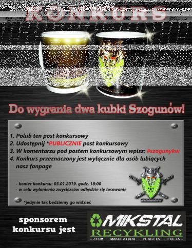 Konkurs "Szogunów" do godz. 18:00