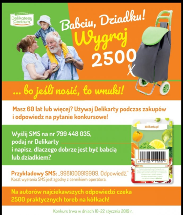 Konkurs "Babciu, Dziadku! Wygraj" Delikatesy Centrum