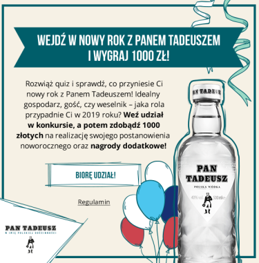 Konkurs "Ja zaczynam nowy rok z Panem Tadeuszem, a Ty?" 18+