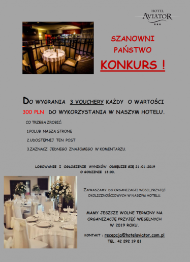 Konkurs od Hotelu Aviator