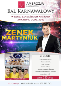Borkowo Kościelne: Wygraj podwójne zaproszenie na bal karnawałowy z koncertem Zenona Martyniuka