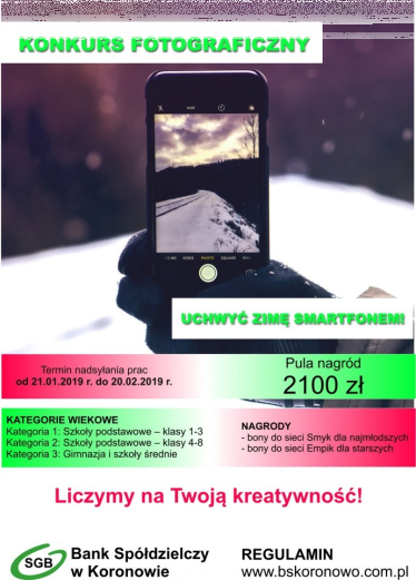 Konkurs fotograficzny "Uchwyć zimę smartfonem"