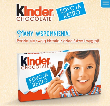 Konkurs "Kinder Chocolate Edycja Retro – Mamy wspomnienia!"
