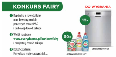 Konkurs "Wypróbuj nowe innowacje od Fairy" Carrefour