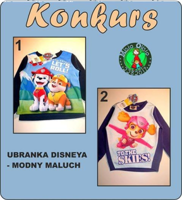 Konkurs "Bluza dla dziecka Psi Patrol"