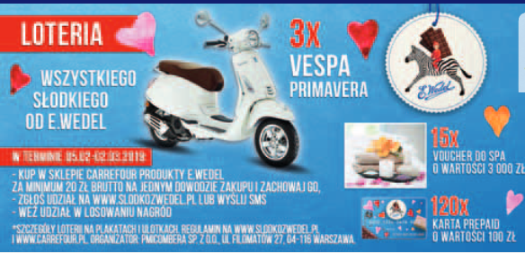 Loteria "Wszystkiego słodkiego od E.Wedel"