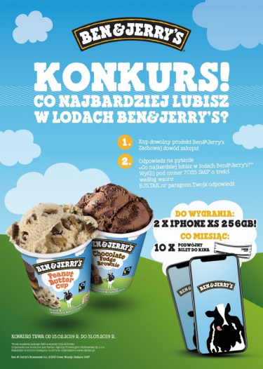 Konkurs "Co najbardziej lubisz w lodach Ben&Jerry's?"