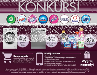 Konkurs "Pomocnicy w praniu i sprzątaniu" Carrefour
