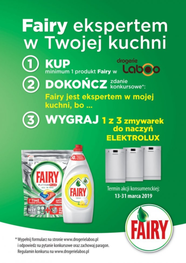 Konkurs "Fairy ekspertem w Twojej kuchni" Drogerie Laboo