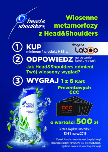 Konkurs "Wiosenne metamorfozy z H&S"  Drogerie Laboo