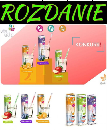 Wygraj zestaw 3 opskowań słomek z witaminami