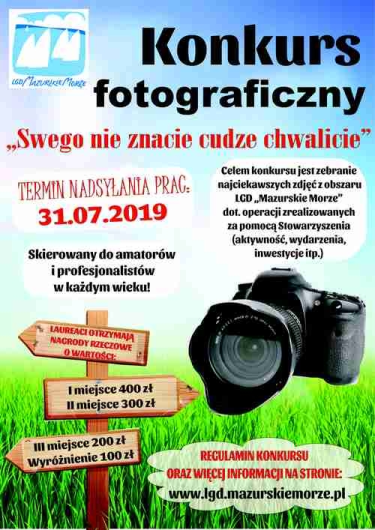 Konkurs "Miejsca zmienione z LGD Mazurskie Morze"