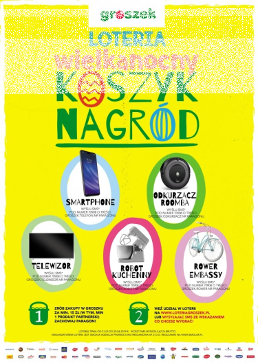 Loteria "Wielkanocny koszyk nagród" Groszek