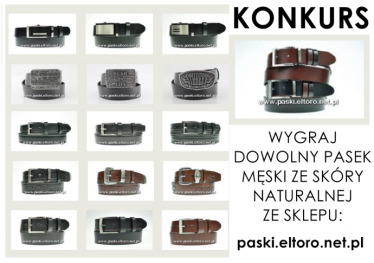 Wygraj skórzany męski pasek