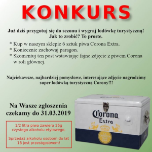 Wadowice: Wygraj lodówkę turystyczną Corony! 18+
