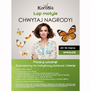 Wrocław: Loteria "Łap motyle i chwytaj nagrody w wiosennej akcji Centrum Korona"