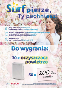 Konkurs "Surf pierze, Ty pachniesz" Tesco