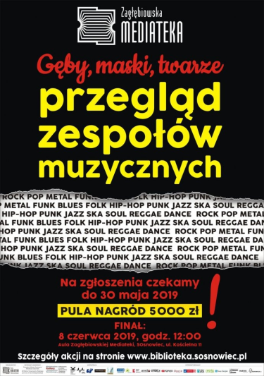 Konkurs "Przegląd zespołów muzycznych w Zagłębiowskiej Mediatece"