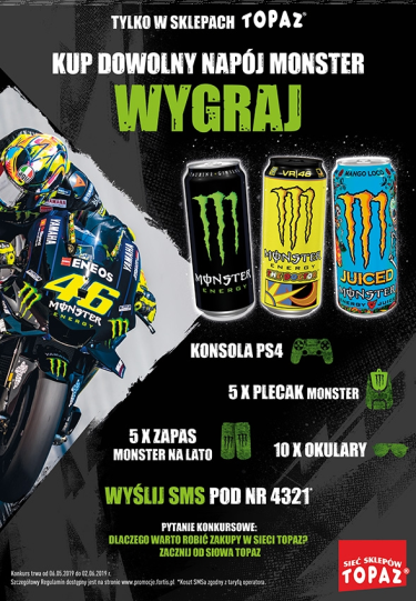 Wygrywaj z Monster w sieci TOPAZ