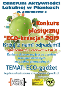 Pionki: Konkurs plastyczny "Eco kreacja"