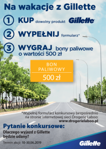 Konkurs "Na wakacje z GILLETTE"
