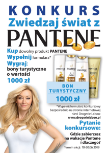 Konkurs "Zwiedzaj świat z PANTENE" Drogerie Laboo