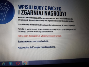 Konkurs "Winston 65"