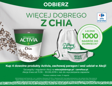 Konkurs "Activia - Więcej dobrego z Chia" Carrefour