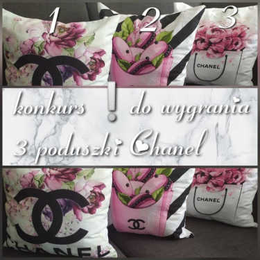 Wygraj trzy piękne poduszki CHANEL 44cm x 45cm