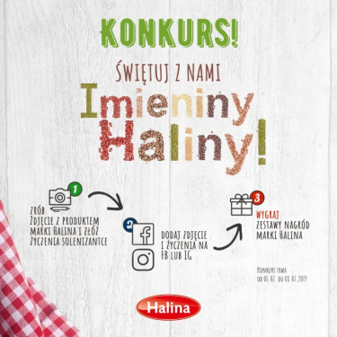 Konkurs "Świętuj z nami imieniny Haliny"
