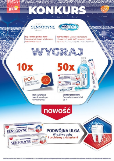 Konkurs "Zakupy z Sensodyne i Corega" Polomarket