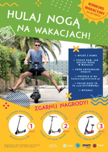 Konkurs "Postaw na aktywny wypoczynek w wakacje i wygraj hulajnogę elektryczną"