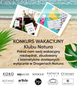 Konkurs "Wakacyjny konkurs Klubu Natura" Drogerie Natura