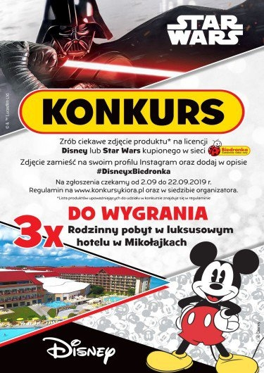 Konkurs fotograficzny "Disney i Star Wars w Biedronce"