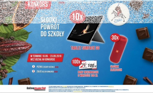 Konkurs "Słodki powrót do szkoły z Wedel w sieci Intermarche"